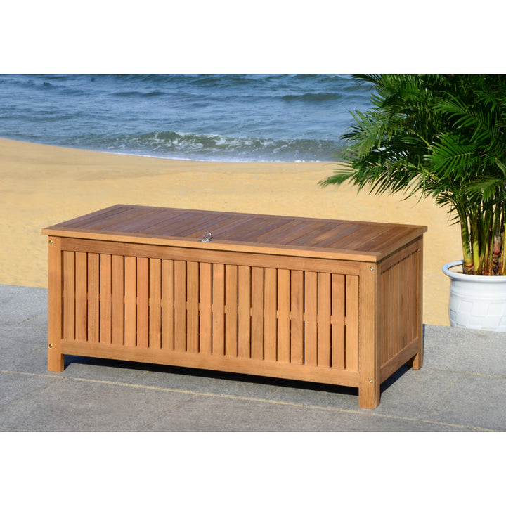 SAFAVIEH Outdoor Collection Abri 47.63-inch Length Cushion Box Natural Image 5