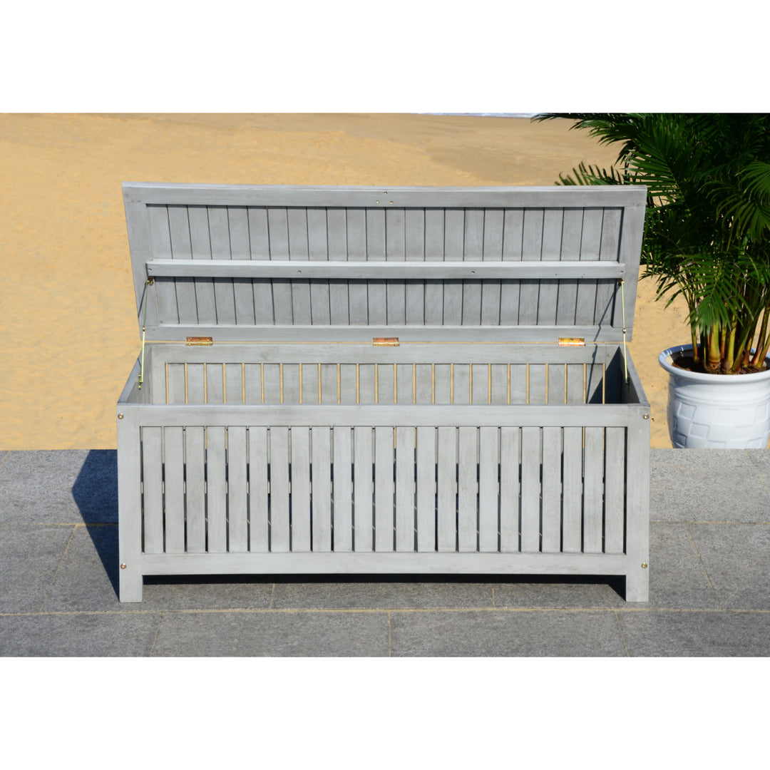 SAFAVIEH Outdoor Collection Abri 47.63-inch Length Cushion Box Grey Wash Image 4