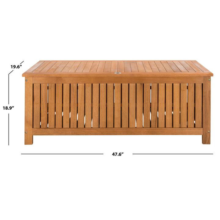 SAFAVIEH Outdoor Collection Abri 47.63-inch Length Cushion Box Natural Image 7