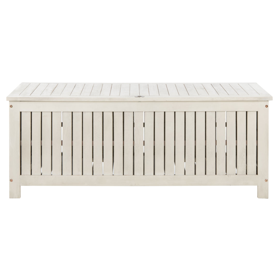 SAFAVIEH Outdoor Collection Abri 47.63-inch Length Cushion Box White Image 4