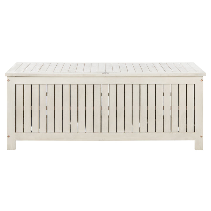 SAFAVIEH Outdoor Collection Abri 47.63-inch Length Cushion Box White Image 4