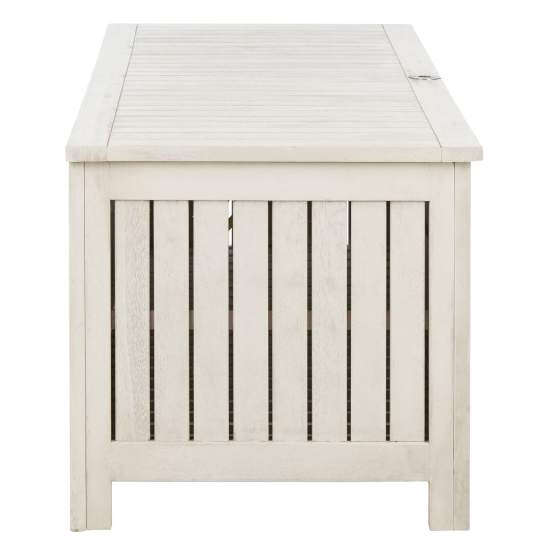 SAFAVIEH Outdoor Collection Abri 47.63-inch Length Cushion Box White Image 6