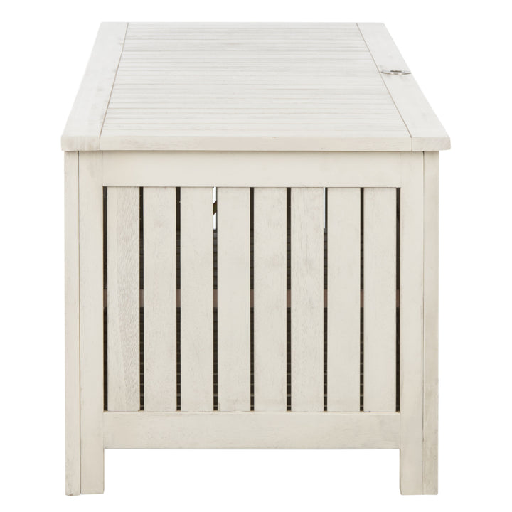 SAFAVIEH Outdoor Collection Abri 47.63-inch Length Cushion Box White Image 6