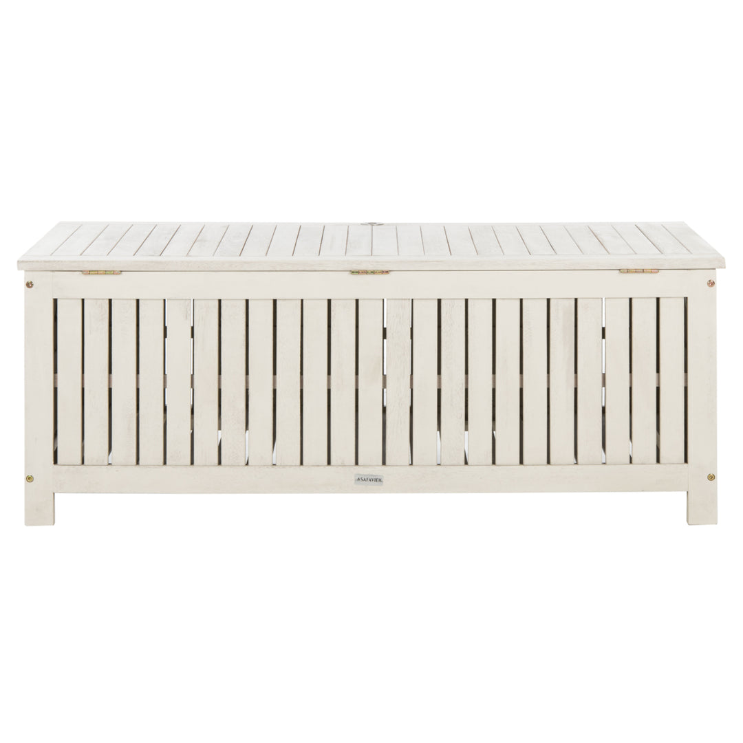 SAFAVIEH Outdoor Collection Abri 47.63-inch Length Cushion Box White Image 12