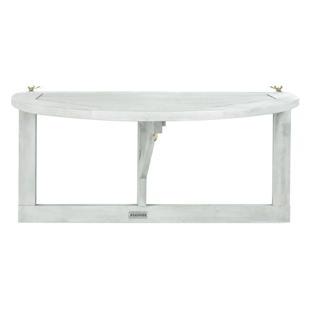 SAFAVIEH Outdoor Collection Owens Balcony Hanging Half Table Grey Wash Image 2