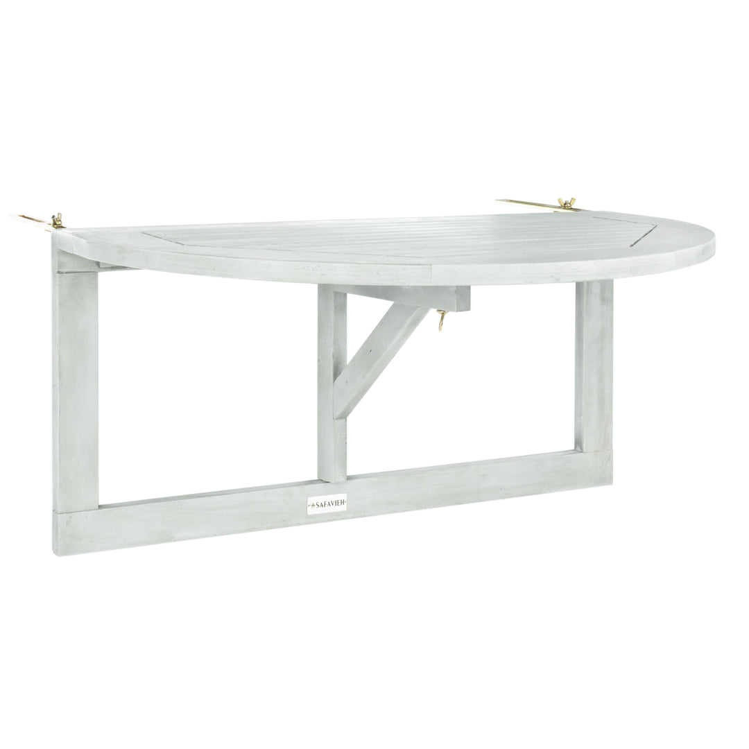 SAFAVIEH Outdoor Collection Owens Balcony Hanging Half Table Grey Wash Image 3