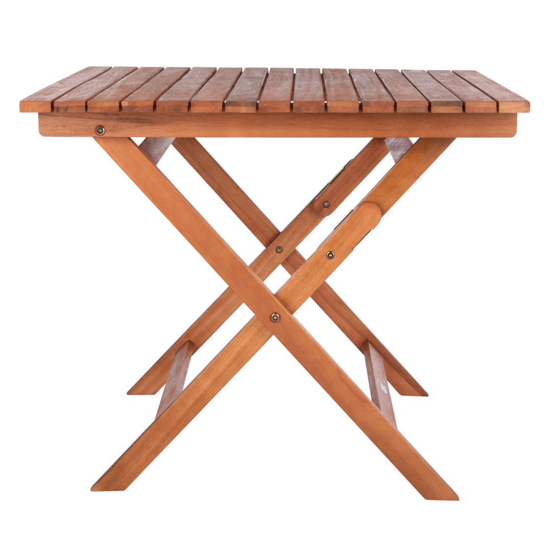 SAFAVIEH Outdoor Collection Kresler Folding Table Natural Image 6