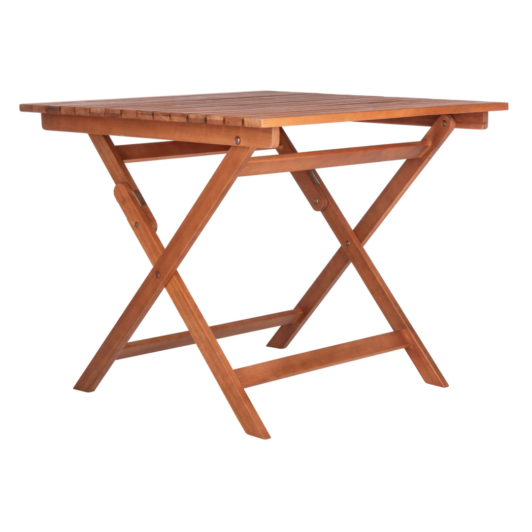 SAFAVIEH Outdoor Collection Kresler Folding Table Natural Image 11