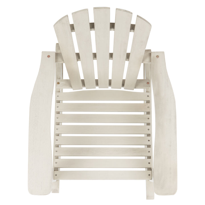 SAFAVIEH Outdoor Collection Brizio Adirondack Rocking Chair White Image 3