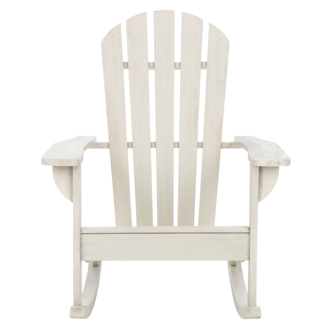 SAFAVIEH Outdoor Collection Brizio Adirondack Rocking Chair White Image 4