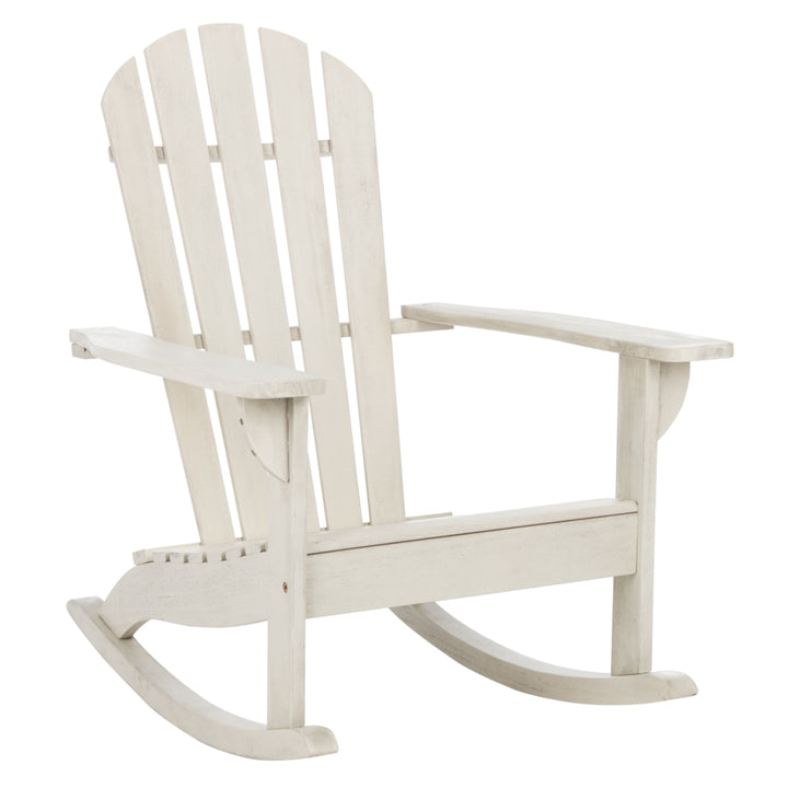 SAFAVIEH Outdoor Collection Brizio Adirondack Rocking Chair White Image 5