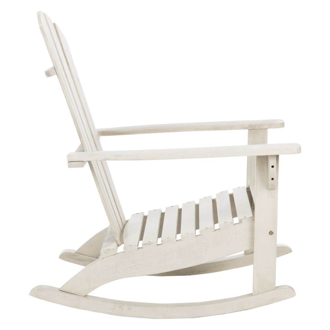 SAFAVIEH Outdoor Collection Brizio Adirondack Rocking Chair White Image 6