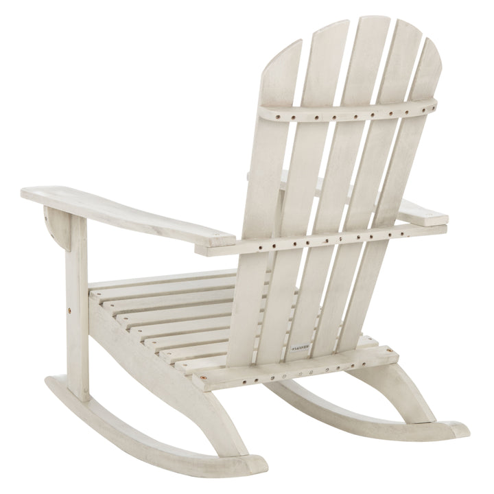 SAFAVIEH Outdoor Collection Brizio Adirondack Rocking Chair White Image 10