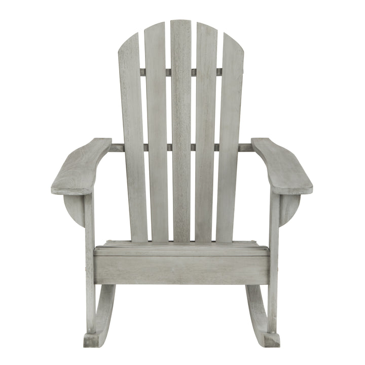 SAFAVIEH Outdoor Collection Brizio Adirondack Rocking Chair Grey Wash Image 2