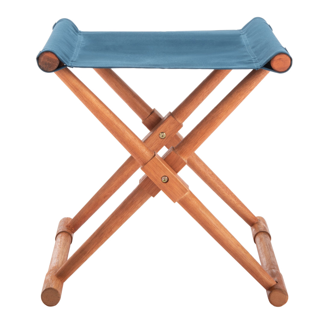 SAFAVIEH Outdoor Collection Breanne Stool Natural/Navy Image 3