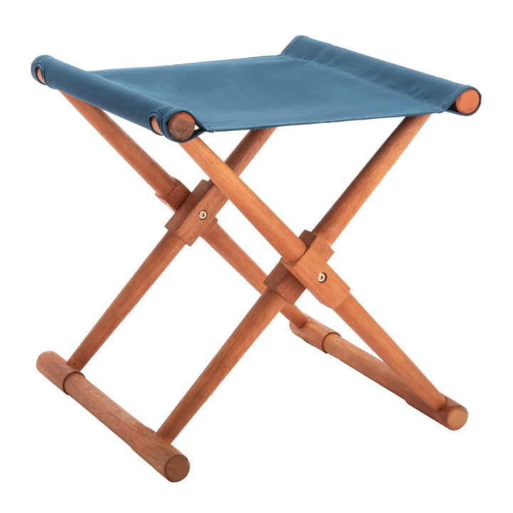 SAFAVIEH Outdoor Collection Breanne Stool Natural/Navy Image 6