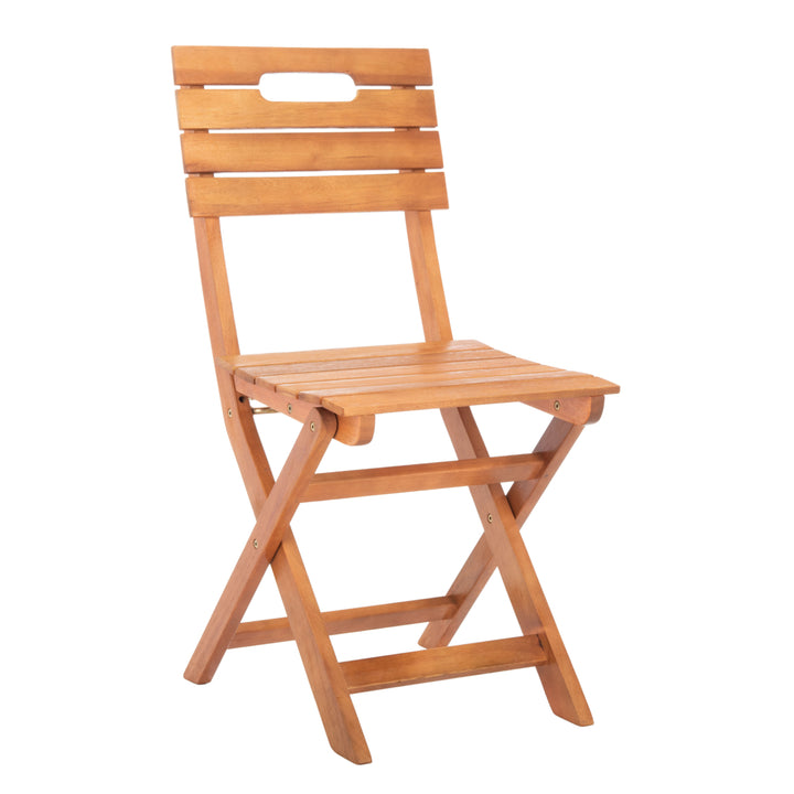 SAFAVIEH Outdoor Collection Blison Folding Chairs Natural Image 6