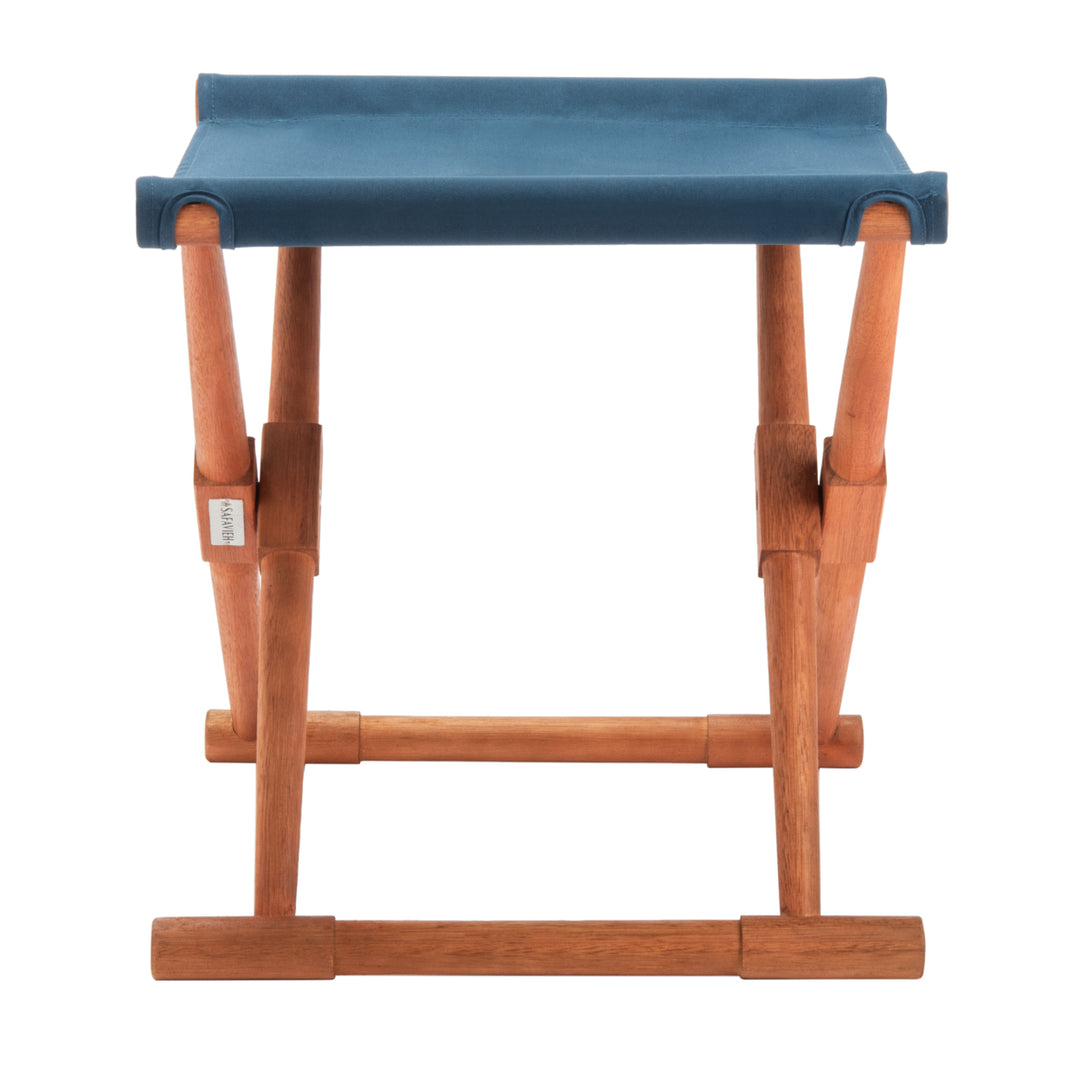 SAFAVIEH Outdoor Collection Breanne Stool Natural/Navy Image 7