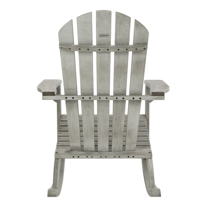 SAFAVIEH Outdoor Collection Brizio Adirondack Rocking Chair Grey Wash Image 10