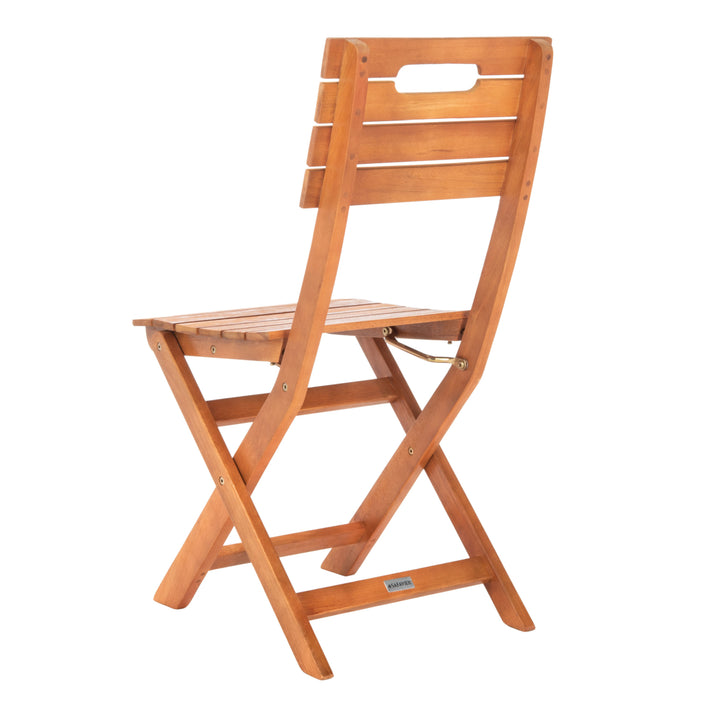 SAFAVIEH Outdoor Collection Blison Folding Chairs Natural Image 11