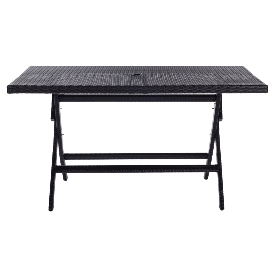 SAFAVIEH Outdoor Collection Akita Folding Table Black Image 5