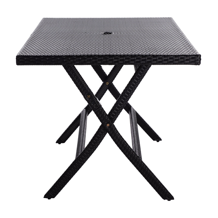 SAFAVIEH Outdoor Collection Akita Folding Table Black Image 7