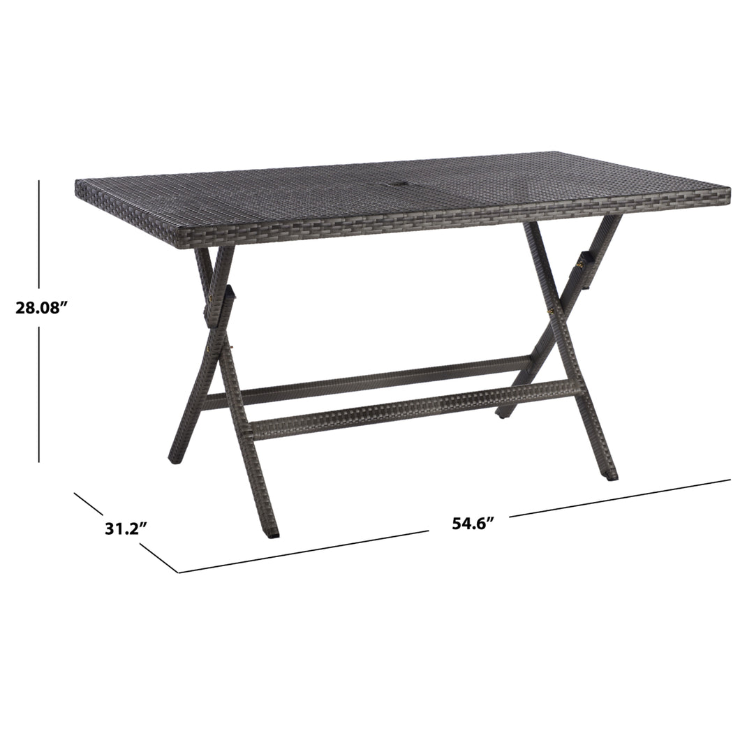 SAFAVIEH Outdoor Collection Akita Folding Table Grey Image 9