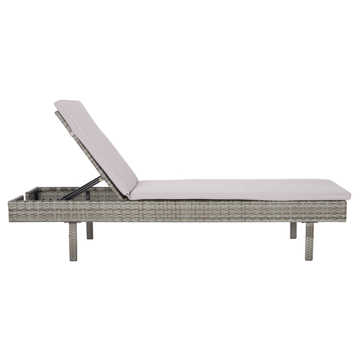 SAFAVIEH Outdoor Collection Cam Chaise Sunlounger Grey/Grey Image 5