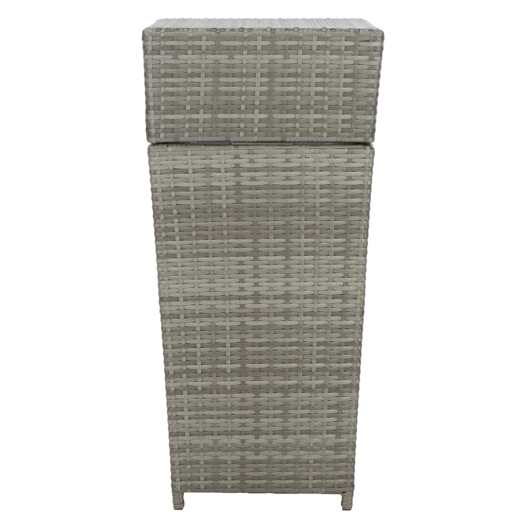 SAFAVIEH Outdoor Collection Mazeli Trash Bin Grey Image 6