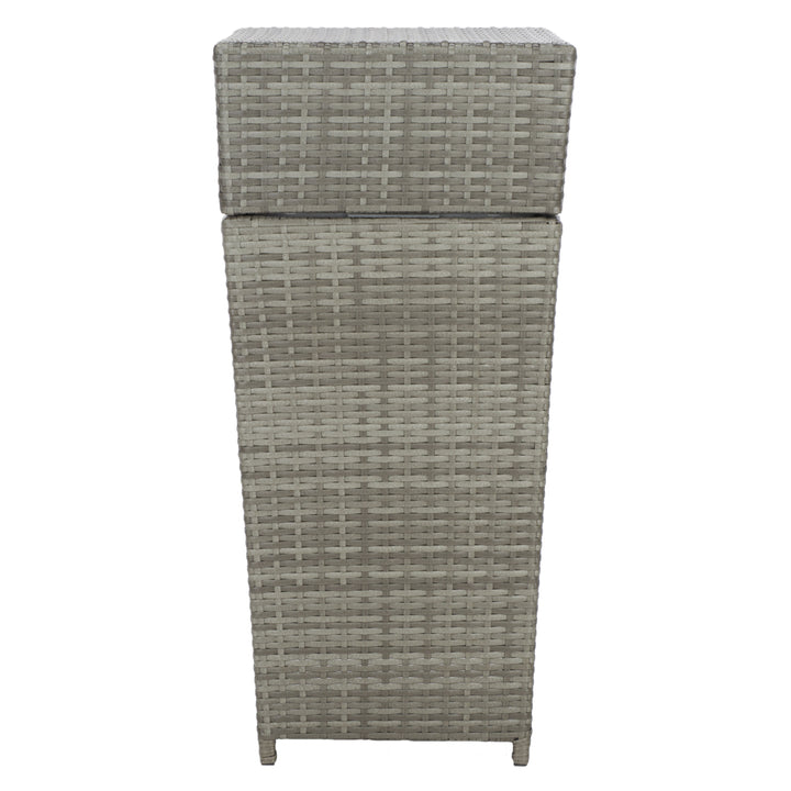 SAFAVIEH Outdoor Collection Mazeli Trash Bin Grey Image 6