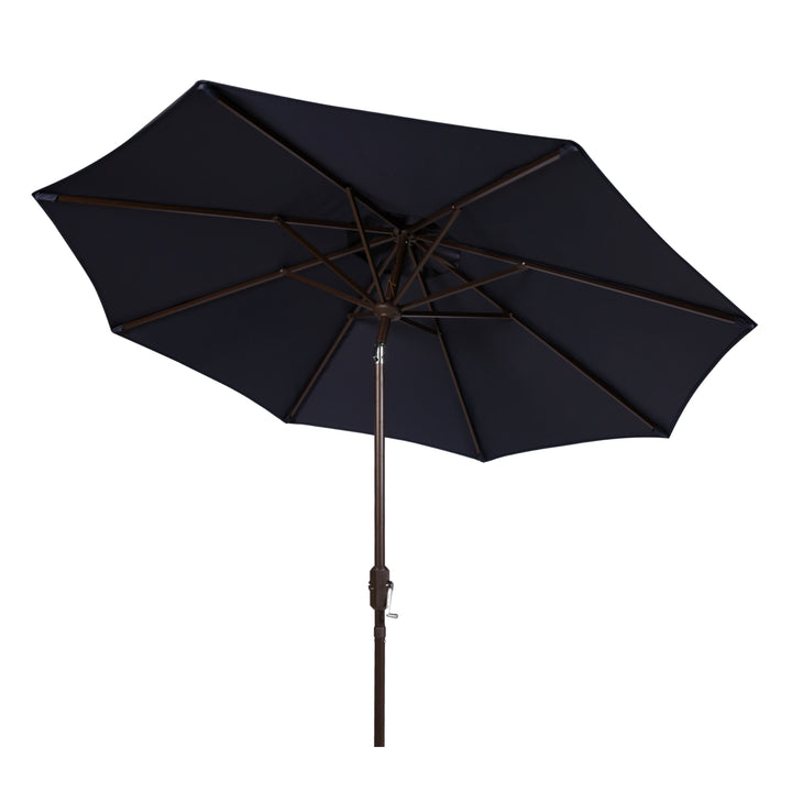 SAFAVIEH Outdoor Collection Ortega 9-Foot Tilt Crank Umbrella Navy Image 5