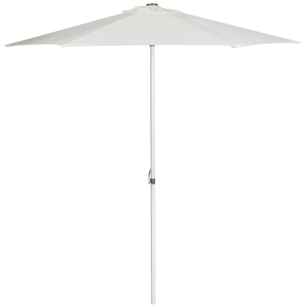 SAFAVIEH Outdoor Collection Hurst 9-Foot Easy Glide Market Umbrella Natural Image 2