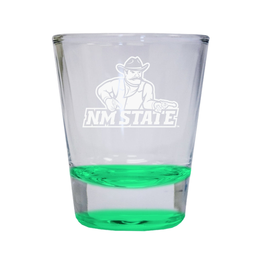 NCAA Mexico State University Aggies Collectors 2oz Laser-Engraved Spirit Shot Glass Green Image 1