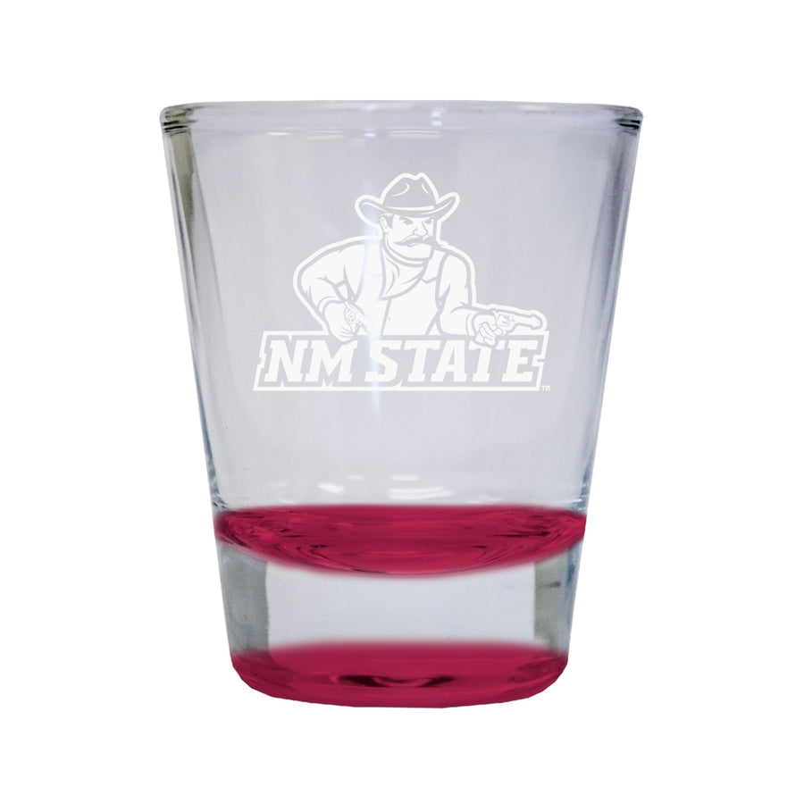 NCAA Mexico State University Aggies Collectors 2oz Laser-Engraved Spirit Shot Glass Red Image 1