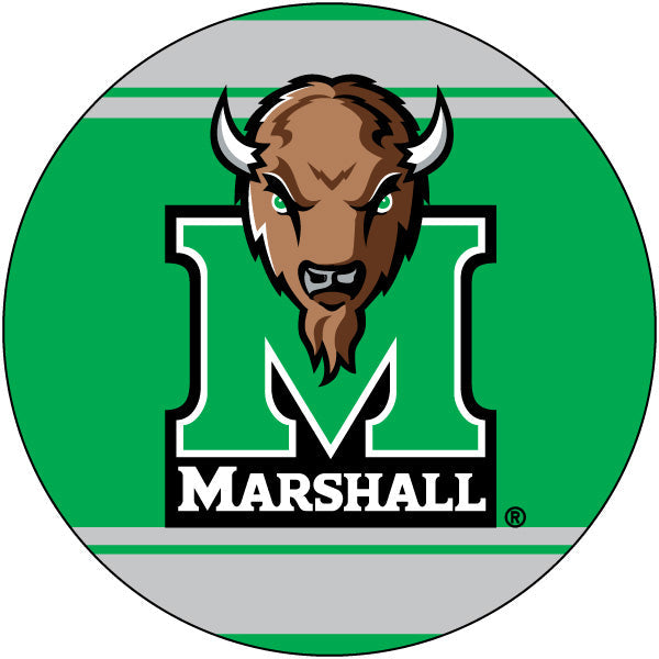 Marshall Thundering Herd Polka Dot 4-Inch Round Shape NCAA High-Definition Magnet - Versatile Metallic Surface Adornment Image 1