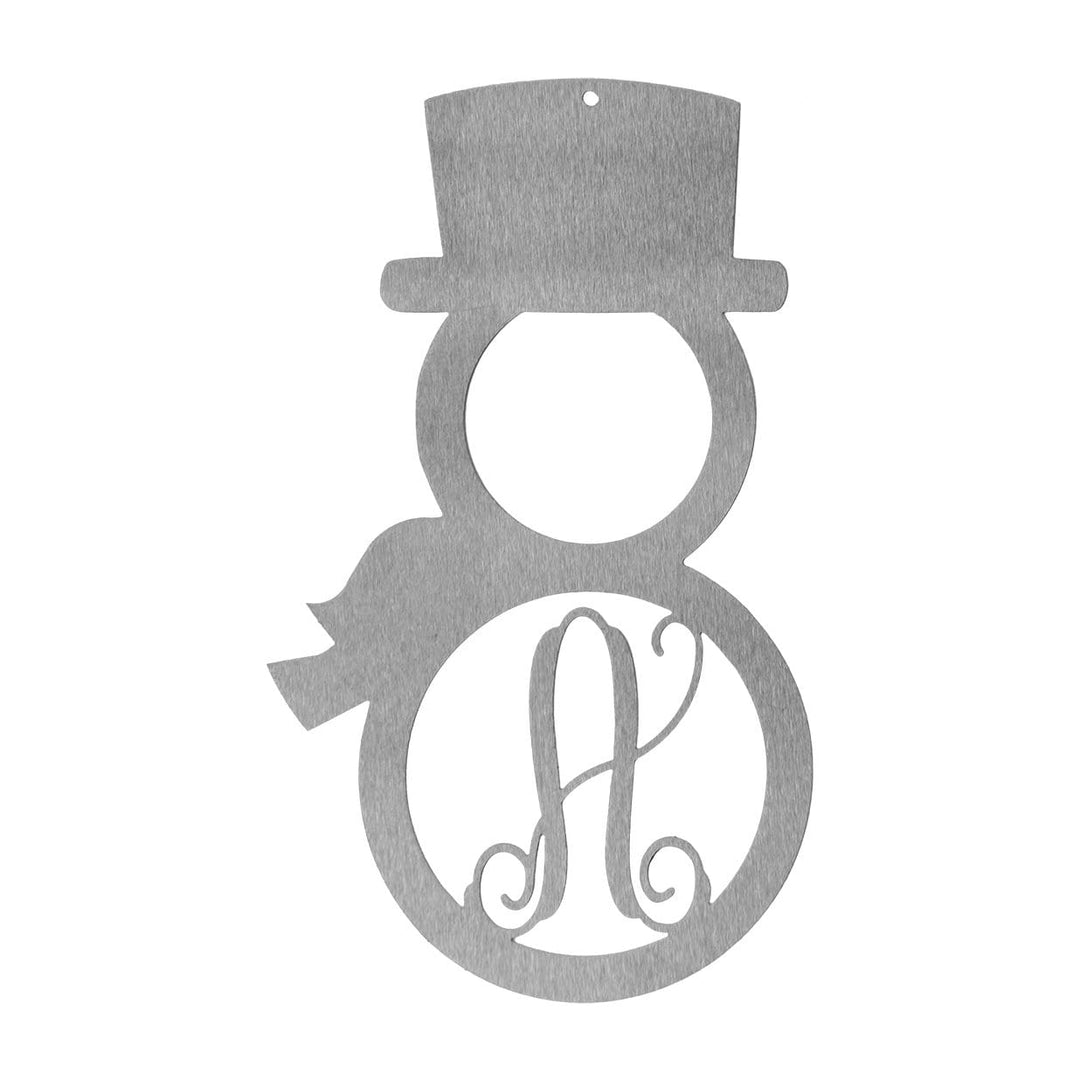 Snowman Monogram - 2 Styles - Snowman Christmas Sign with Letter Image 6