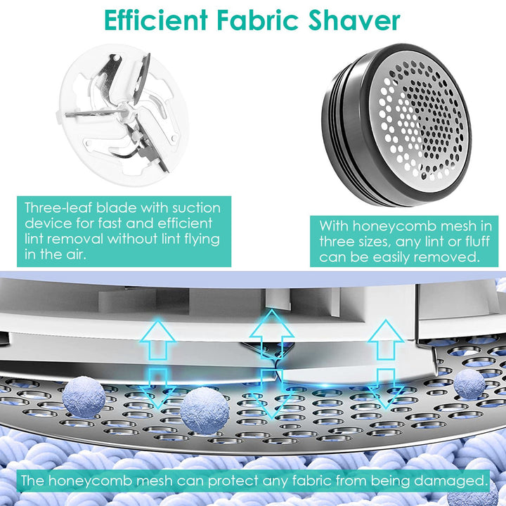 Electric Lint Shaver USB Rechargeable Fabric Clothes Lint Fluff Remover Fuzz Pilling Trimmer Sweater Shaver with Image 2