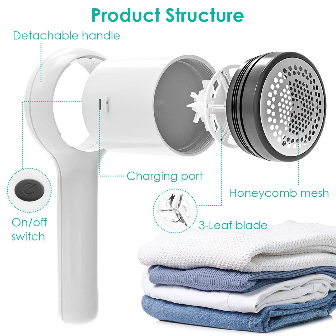 Electric Lint Shaver USB Rechargeable Fabric Clothes Lint Fluff Remover Fuzz Pilling Trimmer Sweater Shaver with Image 7