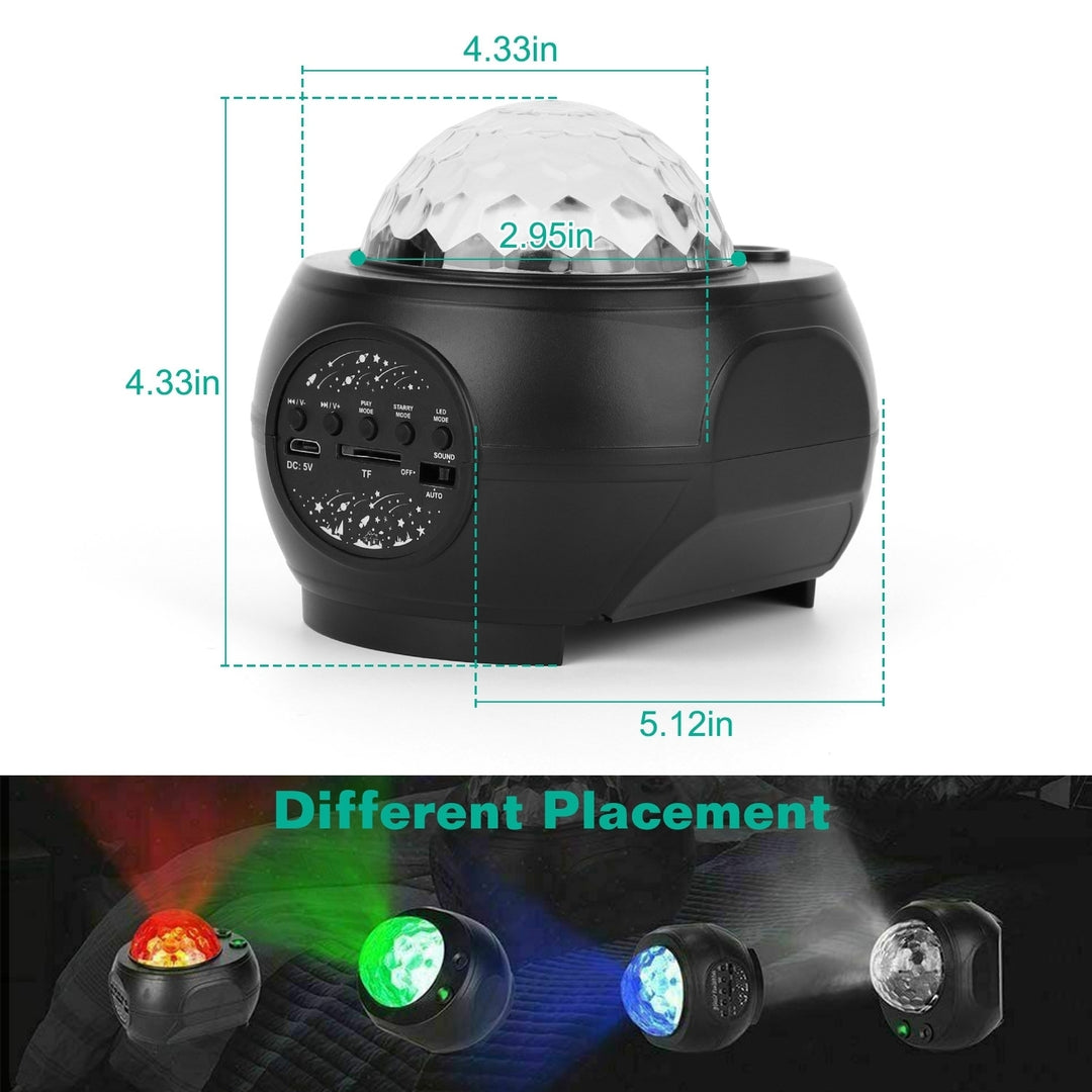 Star Projector LED Night Lamp Ocean Wave Remote Control Wireless Music Speaker Image 6