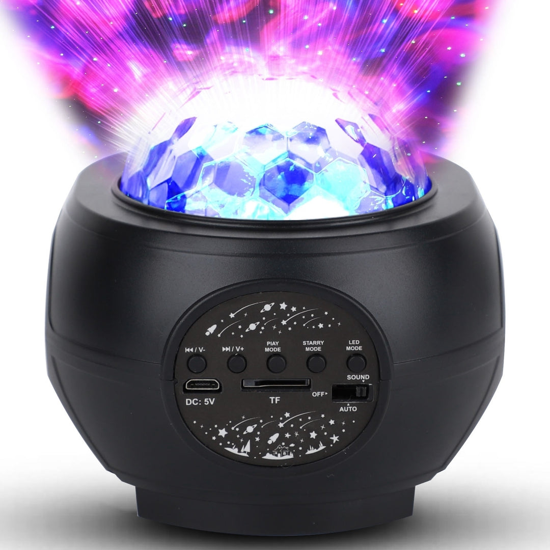 Star Projector LED Night Lamp Ocean Wave Remote Control Wireless Music Speaker Image 9