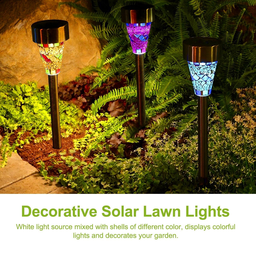 6 Pack Solar Garden Pathway Lights Waterproof IP44 8Hrs Runtime Stainless Steel Image 5