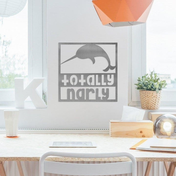 Narwhal Sign - 3 Styles - Metal Narwhal  for Kids Room Image 1