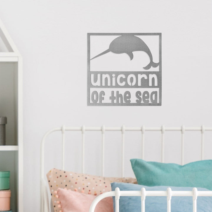 Narwhal Sign - 3 Styles - Metal Narwhal  for Kids Room Image 3