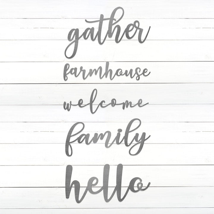 Farmhouse Wall Words - Metal Welcome and Greeting Farmhouse Signs Image 1