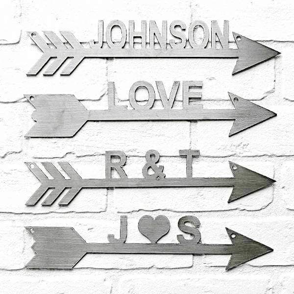 12" Name or Date Arrow - Arrow Decor Aesthetic Sign for Home Image 7