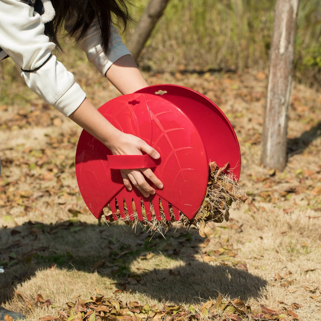 Decorative Leaf Scoops Hand Rakes for Lawn Garden Cleanup Durable Plastic 14x12 Image 9