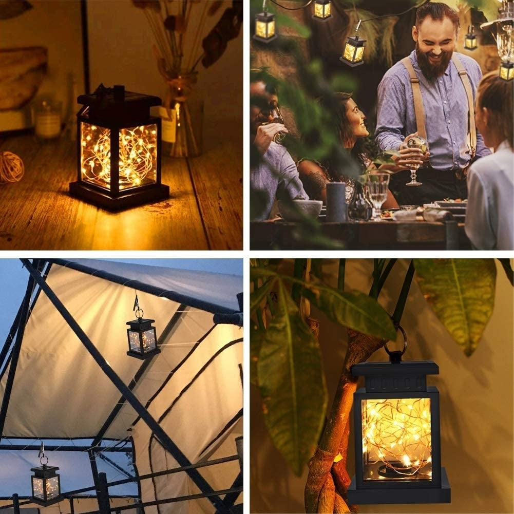 (2 Pack) Solar Fairy Light LED Lantern, Wireless Weatherproof Hanging Light Image 3