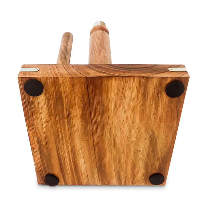 Decorative Wood Paper Towel Holder with Stand for Kitchen, Dining Room, and Office Image 6