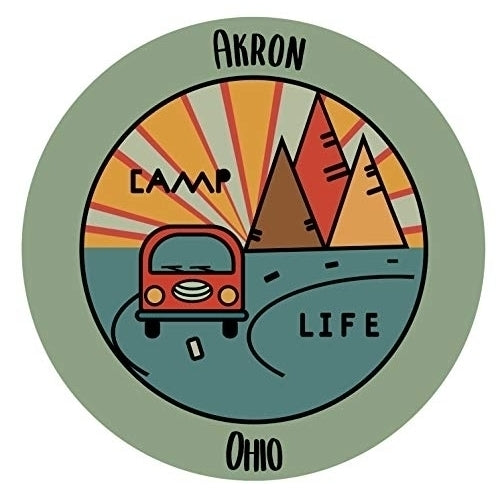 Akron Ohio Souvenir Decorative Stickers (Choose theme and size) Image 1