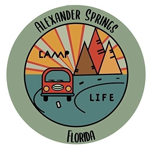 Alexander Springs Florida Souvenir Decorative Stickers (Choose theme and size) Image 1